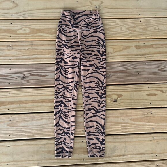 ** Anthropologie All Fenix Tiger Stripe 7/8 Leggings XS NWOT - Picture 1 of 10